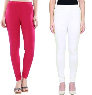 ZORKH - Fashion on you Churidar  Ethnic Wear Legging(Pink, White, Solid)