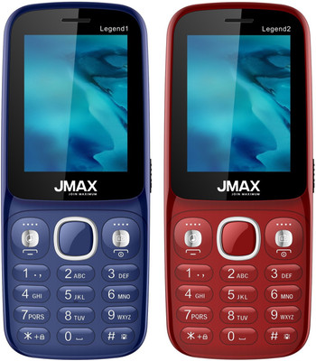 Jmax Legend 1 & Legend 2 Combo of Two Mobile(Blue & Red)