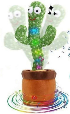 Toyvala Dancing Cactus Toy Can Sing, Wriggle & Repeat Recording-10(Green, Brown)