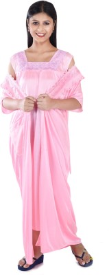 DUI KONNA Women Nighty(Pink)