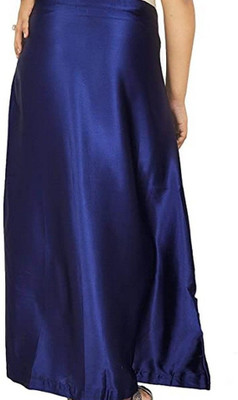 KAVYA DESIGNERS Navy blue pure satin petticoat Pure Silk, Pure Satin Petticoat(Free)