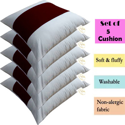 Texlux Microfibre Solid Cushion Pack of 5(Maroon)