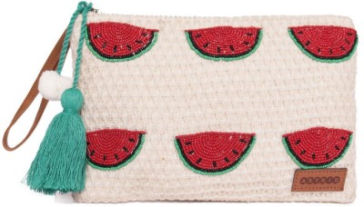 ASTRID Beaded Cotton Travel / Makeup Pouch Pouch