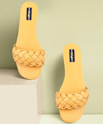 Bambam Women Flats(Yellow , 8)