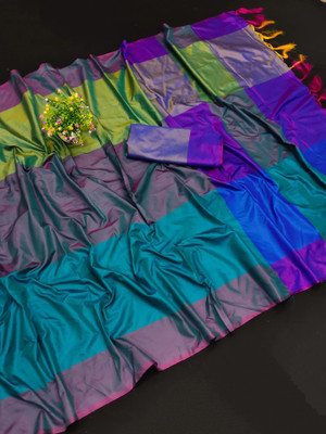 SuperLaxmi Woven Ilkal Cotton Silk Saree(Purple)