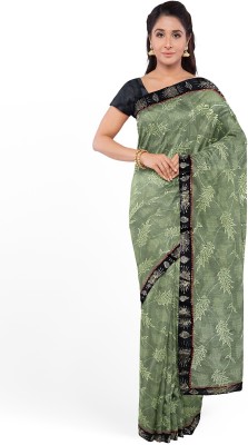 Samai Woven Bollywood Lycra Blend Saree(Green)