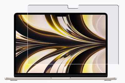 NAXTON Impossible Screen Guard for Macbook Air M2 13.6 Inch [Anti Blue] [Bubble Free], [Anti-Scratch] [Unbreakable] all sensors Working, Smooth Touch Perfectly Designed 9H Hardness Makes it 10x Times Safer than Normal Glass as well as Keep your Eyes Healthy while working for a Long time(Pack of 1)
