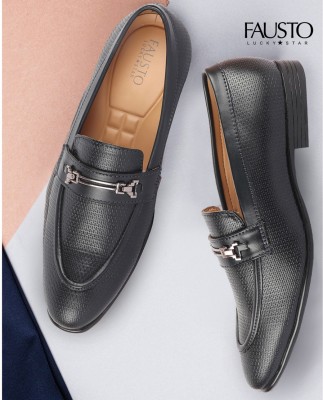 FAUSTO Comfort Formal Shoes Slip On For Men(Navy)