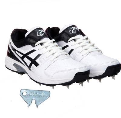 Zigaro IMPACT WHITE FULL SPIKES Cricket Shoes For Men