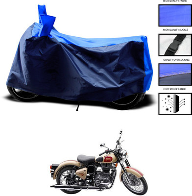 CODOKI Two Wheeler Cover for Royal Enfield(Bullet 500, Blue)