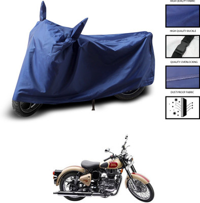 CODOKI Two Wheeler Cover for Royal Enfield(Bullet 500, Blue)