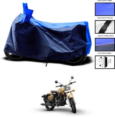 CODOKI Two Wheeler Cover for Royal Enfield(Classic 350 Signals, Blue)