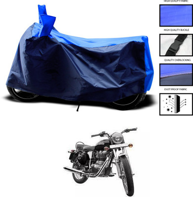 CODOKI Two Wheeler Cover for Royal Enfield(Electra Delux, Blue)