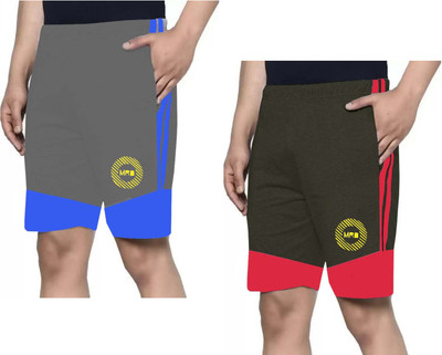 MRB Self Design Men Multicolor Regular Shorts