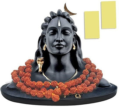 PUCHCHI Adiyogi Statue A+ Quality Resin Shiv Ji Mahadev Idol For Car. By Nishu Traders Decorative Showpiece - 15.9 cm(Polyresin, Black) PUCHCHI Adiyogi Statue A+ Quality Resin Shiv Ji Mahadev Idol For Car. By Nishu Traders Decorative Showpiece - 15.9 cm(Polyresin, Black)