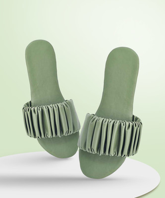 raj-rajeshwari collection Women Slides(Green , 6)