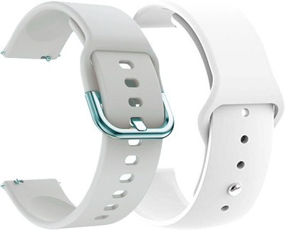 AOnes Pack of 2 Silicone Watch Strap for Hammer Ace 4.0 Smart Watch Strap(White)