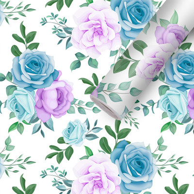 BDM 200 cm Wallpaper Rolls For Home Decoration Wall Sticker for Decor Flower (40x200CM) Self Adhesive Sticker(Pack of 1)