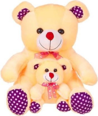 KTVerse Cute Mother with Baby Teddy Bear - (Cream)  - 40 cm(Cream)