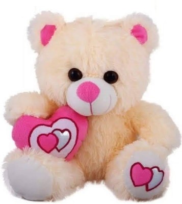KTVerse Heart Soft Stuffed Cream Teddy Bear - Cream  - 45 cm(Cream)