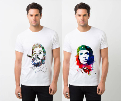 HamsaMART.com Graphic Print Men Round Neck White T-Shirt