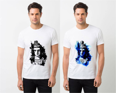 HamsaMART.com Graphic Print Men Round Neck White T-Shirt