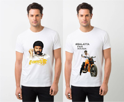 HamsaMART.com Solid Men Round Neck White T-Shirt