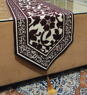 Saksham Enterprises Brown 186 cm Table Runner(Cotton)