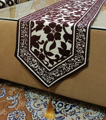 Saksham Enterprises Brown 186 cm Table Runner(Cotton)