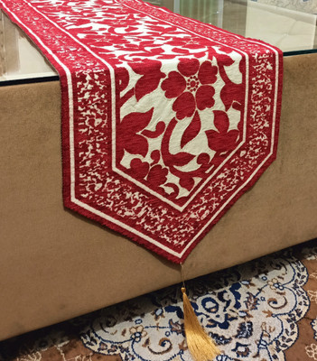 Saksham Enterprises Red 186 cm Table Runner(Cotton)