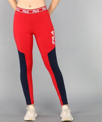 FILA Printed Women Red Tights