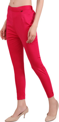 EZIA OUTFIT Slim Fit Women Red Trousers
