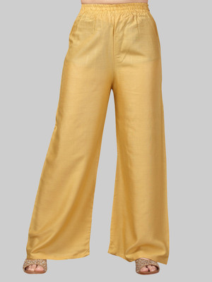Aarika Regular Fit Girls Beige Trousers