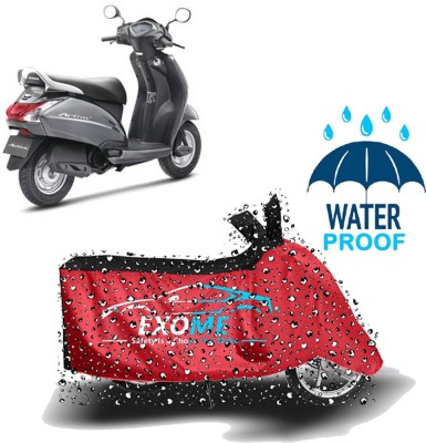 EXOME Two Wheeler Cover for Honda(Activa 4G, Red, Black)