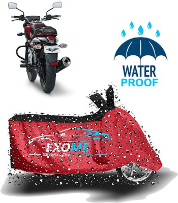 EXOME Two Wheeler Cover for Bajaj(V12, Red, Black)