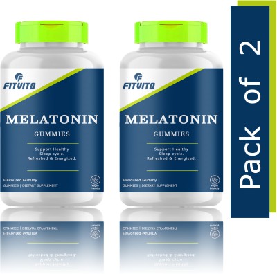 Fitvito Melatonin Gummies Men & Women Sleeping Pills Deep Sleep Supplement (SD40)Pro(2 x 15 No)