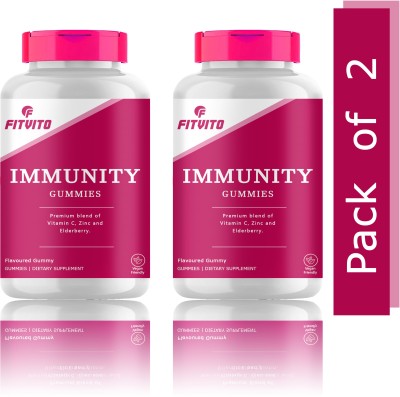 Fitvito Immunity Booster Gummies for Adults & Kids with Vitamin C & Herbs (SD36)Pro(2 x 15 No)