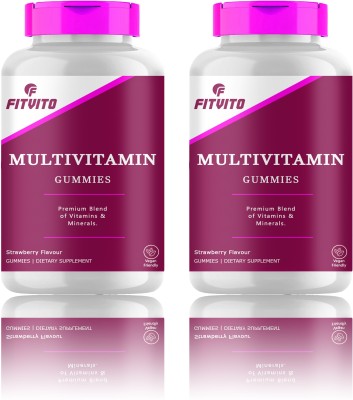 Fitvito Daily Multivitamin Gummies For Immunity, Energy For Men & Women (SD26)Advanced(2 x 30 Tablets)