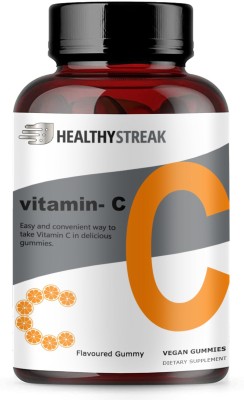 Healthy Streak Vitamin C Orange & Zinc for Adults & Kids, Immunity Boost, Skincare (SD12)Pro(30 No)