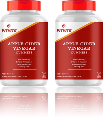 Fitvito Apple Cider Vinegar Gummies For Weight Loss and Gud Health (SD17)Advanced(2 x 15 No)
