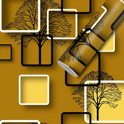 BDM Abstract Multicolor Wallpaper(40 cm x 200 cm, Pack of 2)