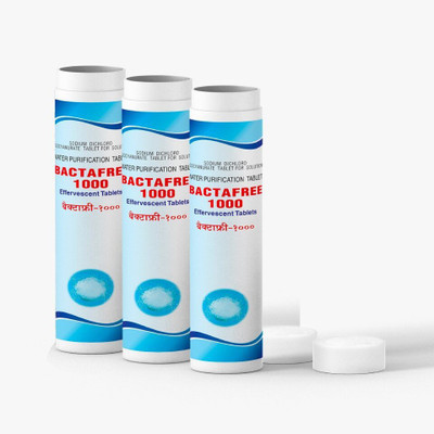 BACTAFREE 1000 Water Purification Tablet-Disinfectant for Water Tank-36 Tablets-Pack of 3(36 Tablets)