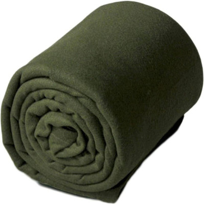 DCH Solid Single Fleece Blanket for  Mild Winter(Polyester, Dark Green)