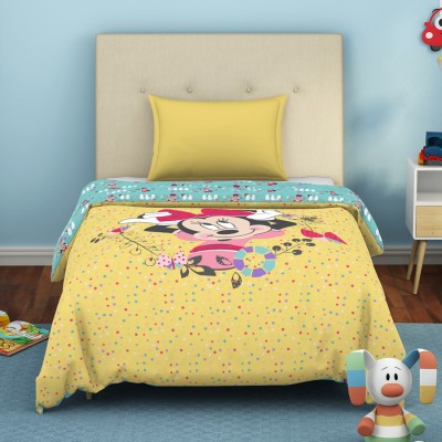 SPACES Cartoon Single Quilt for  AC Room(Cotton, Yellow)
