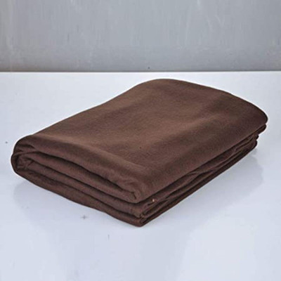 DCH Solid Single Fleece Blanket for  Mild Winter(Polyester, Brown)