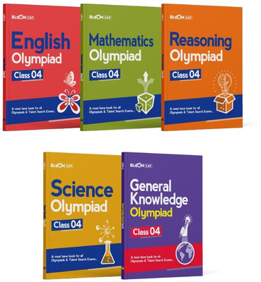 Bloom CAP Olympiad Science, Mathematics, Reasoning, English, General Knowledge Class 4 (Set of 5 books)(English, Paperback, Verma Akriti)