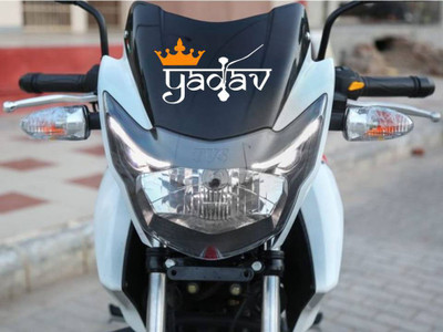 dv graphics Sticker & Decal for Car & Bike(White, Orange)