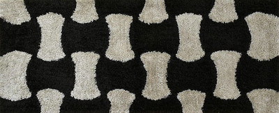 ROSSLYN Black Polyester Runner(2 ft,  X 5 ft, Rectangle)