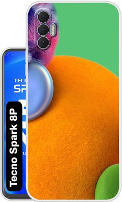 Flipkart SmartBuy Back Cover for Tecno Spark 8P(Green, Orange, Dual Protection, Silicon, Pack of: 1)