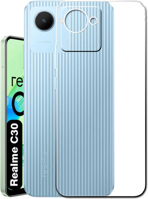filbay Front & Back Case for Realme C30 back glass, Realme C30 back glass(Transparent, Camera Bump Protector, Pack of: 1)